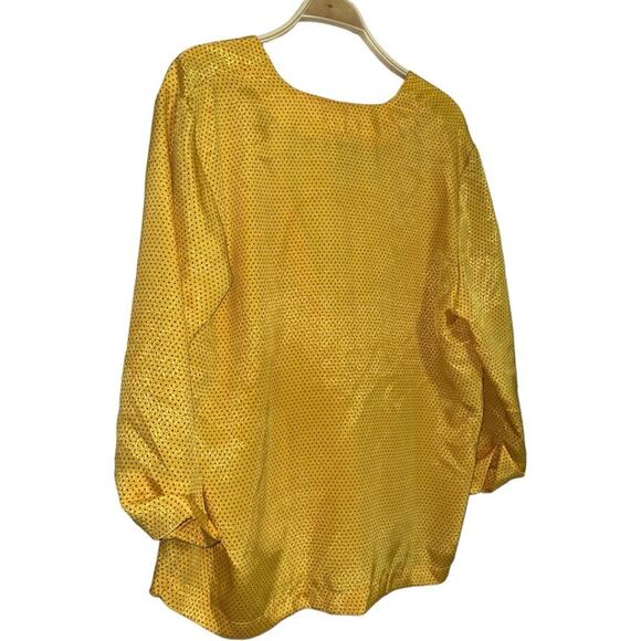 Vintage Laura & Jayne Yellow Polka Dot Blazer Women’s Size 14 Lightweight - Picture 3 of 7